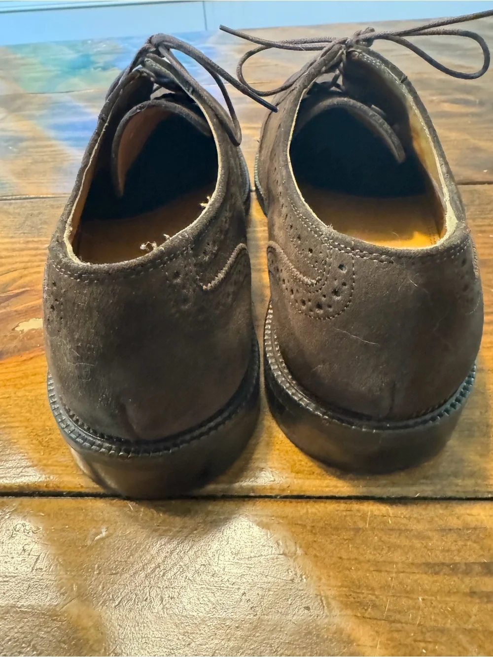 Like New Bostonian Florentine Brown Suede Oxford Toe Shoes 11.5